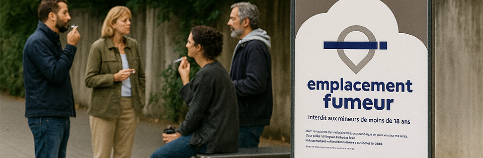 signalétique emplacement fumeurs